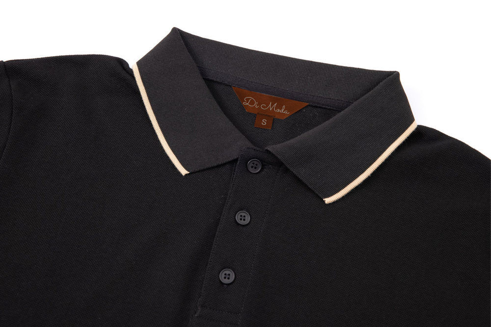black classic polo t-shirt