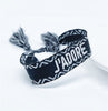 J’ADORE Embroidered Woven Bracelet
