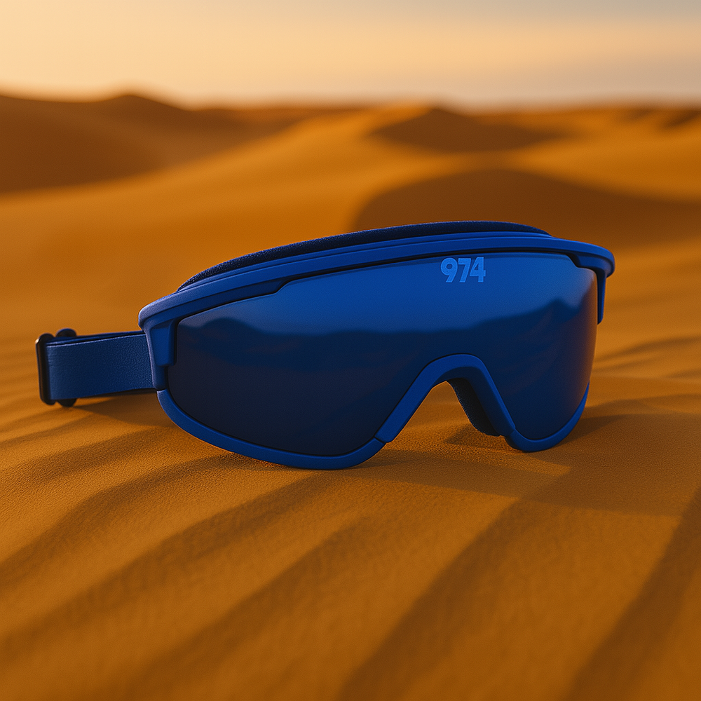 full-view protective sport goggles blue