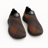 unisex beach shoes – black with orange line | lightweight, quick-dry footwear