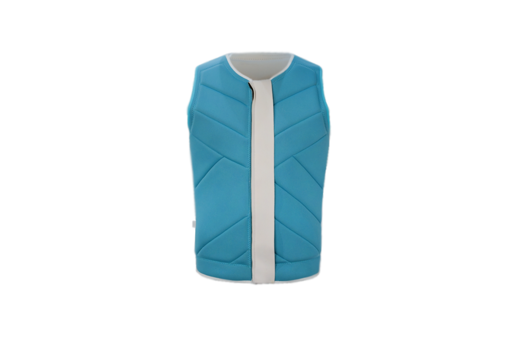 Jet Ski Life Vest with Pocket- White & Sky Blue