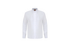 white linen long-sleeve shirt