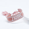 J’ADORE Embroidered Woven Bracelet