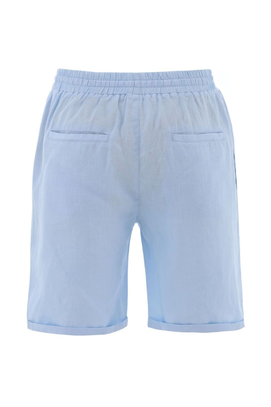 Linen shorts-Baby Blue