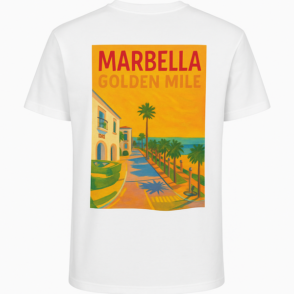   t-shirt marbella golden mile print