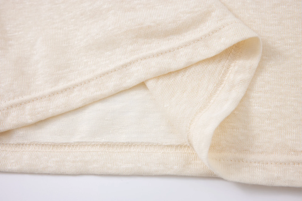 Ivory Linen Polo Shirt