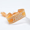 J’ADORE Embroidered Woven Bracelet