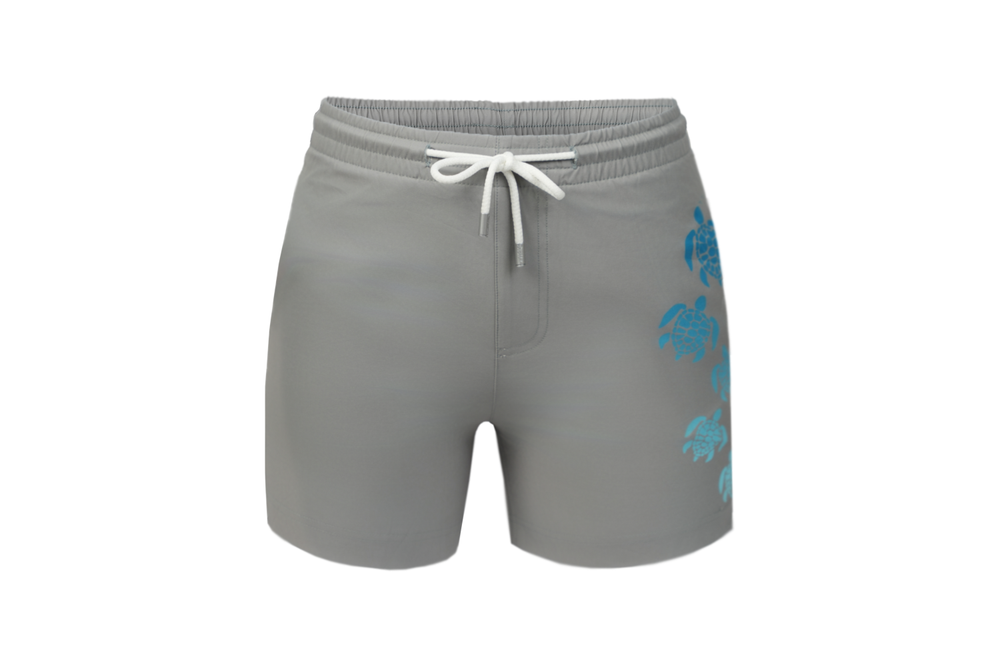 turtle drift - swim shorts gray