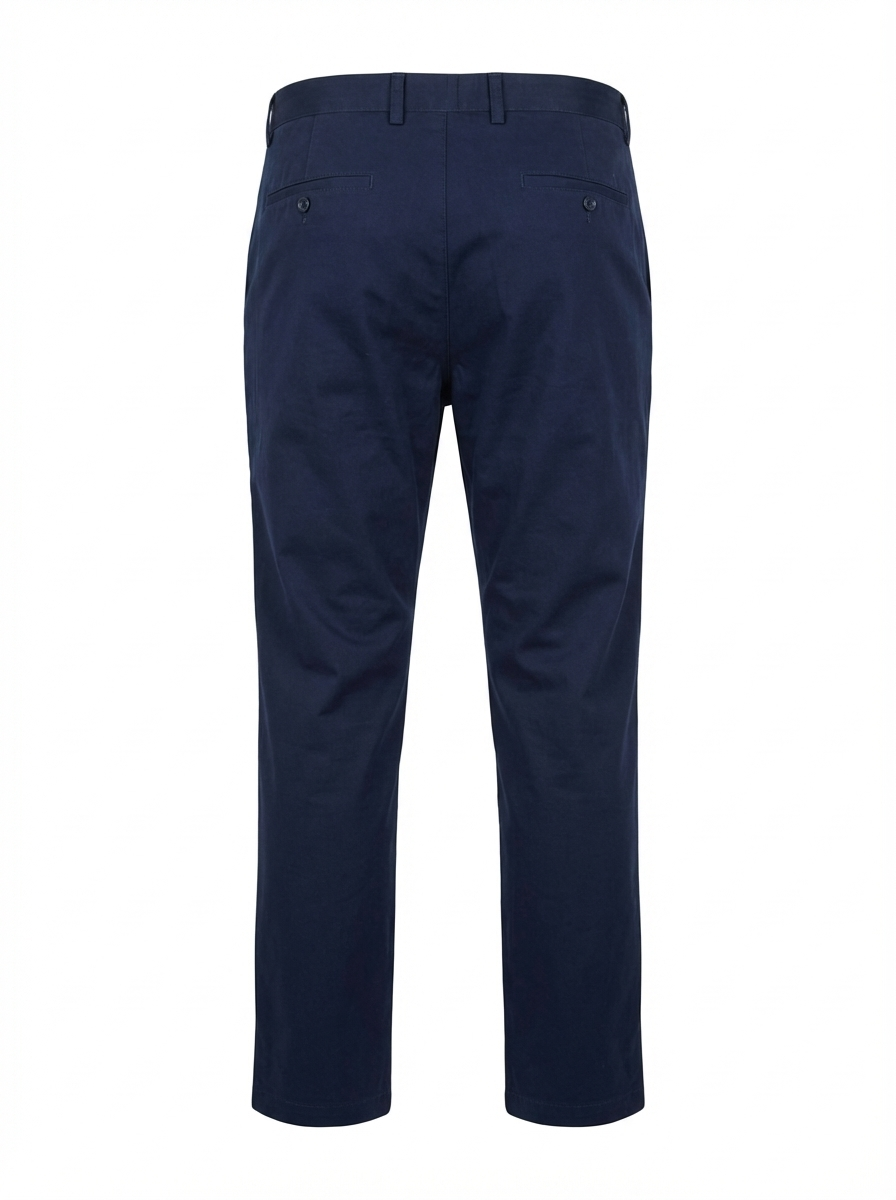Men’s MS Navy Tailored Cotton Trousers – Relaxed Fit