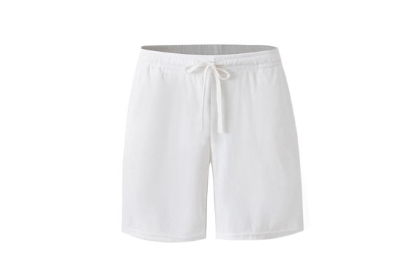   white towel shorts
