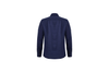 navy linen long-sleeve shirt