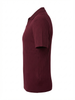 Wool Polo V Neck With Line On Body (Thin) Short Sleeve BURGANDY