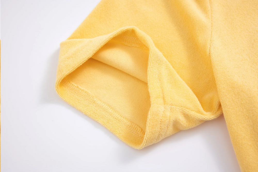 towel polo shirt yellow