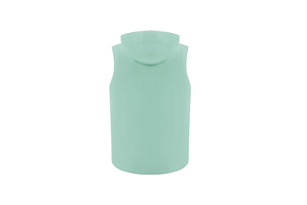 sleeveless towel hoodie – mint green