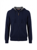 Cashmere Cardigan With Hoodie NAVY