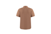 brown linen polo shirt