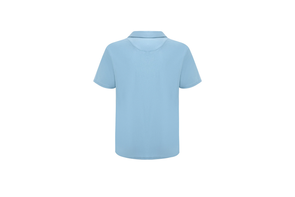 towel polo shirt babyblue