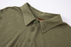 olive linen polo shirt