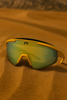 full-view protective sport goggles yellow