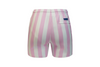 pink striped swim shorts