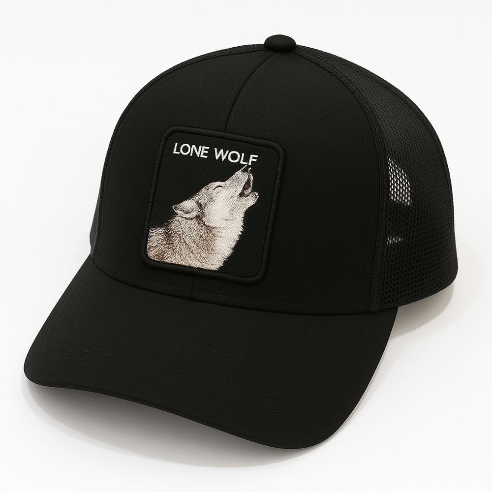 lone wolf black – men’s cap | comfortable & stylish