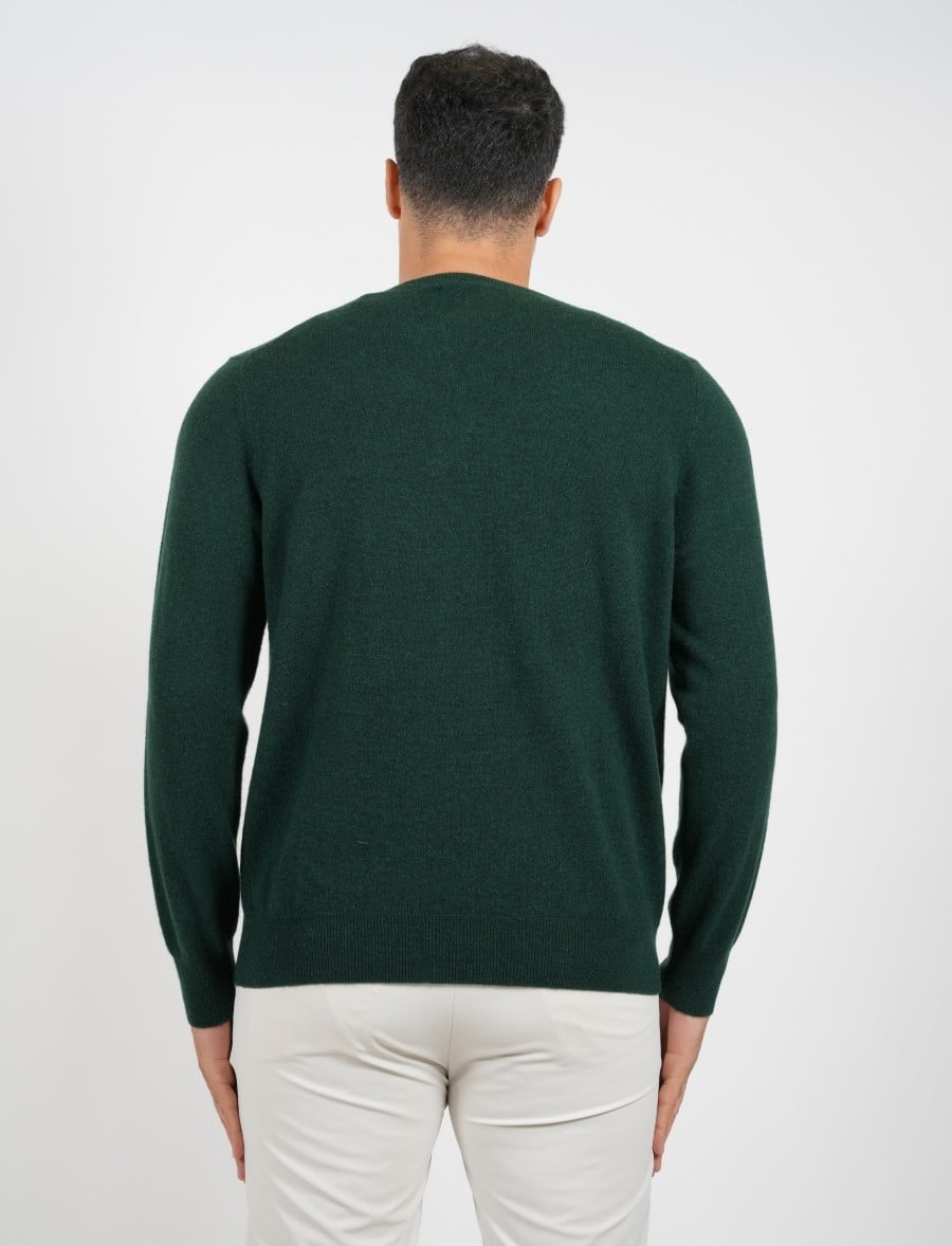 Wool Pullover Circle Neck - Green