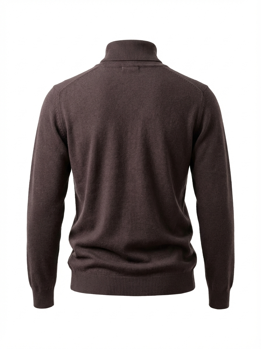 Cashmere High Neck Pullover BROWN
