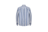 blue stripe linen long-sleeve shirt