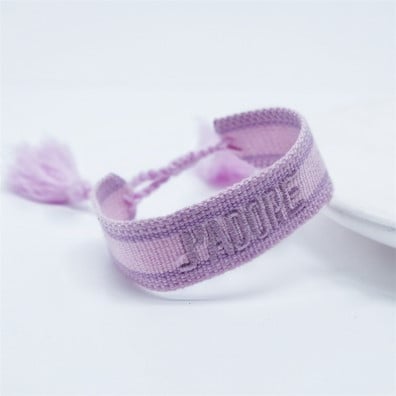 J’ADORE Embroidered Woven Bracelet