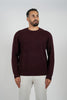 Wool Pullover Circle Neck Maroon