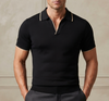 black open-collar shirt
