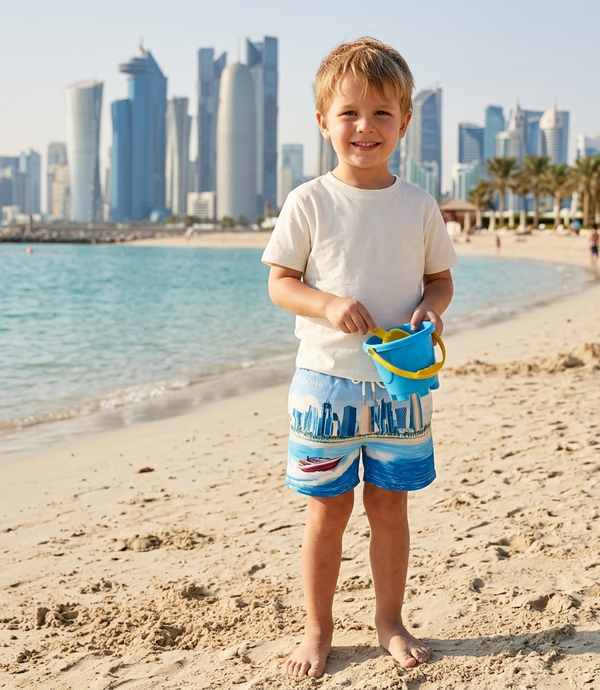   cornich doha - kids swim shorts