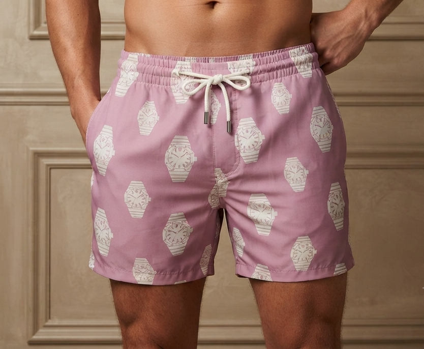pink full watch edition swim shorts