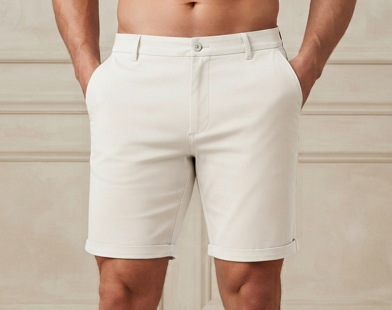 classic chino short ivory