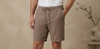 brown linen short