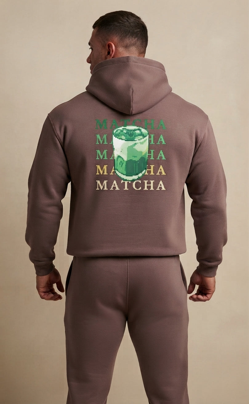 Matcha Graphic Oversized Set – Earthy Brown