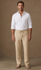beige linen pants