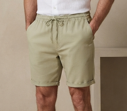 mintgreen linen short