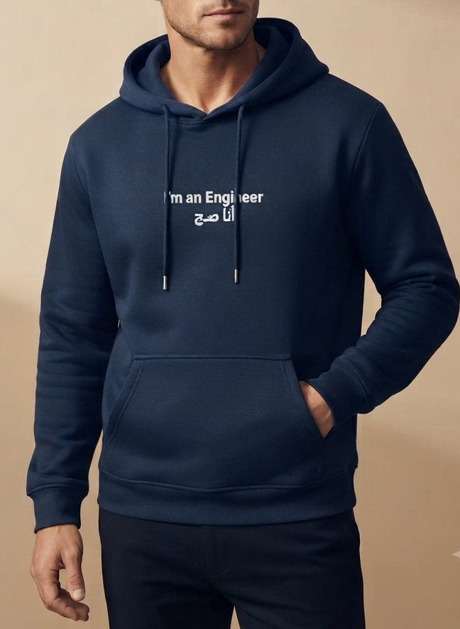 "I Am Engineer" Graphic Oversized Set – Royal Blue