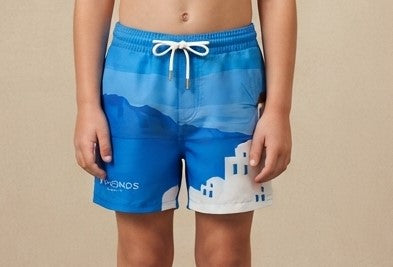 blue mykonos edition kids swim shorts