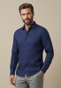 navy linen long-sleeve shirt