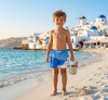 blue mykonos edition kids swim shorts