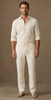 ivory linen pants