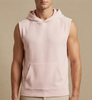 pink sleeveless towel hoodie