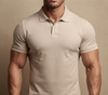 beige classic polo t-shirt