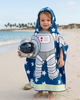 kids hooded beach towel – space man