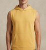 yellow sleeveless towel hoodie