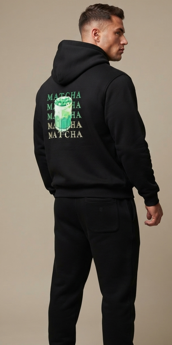 Matcha Graphic Oversized Set – Signature Black