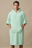 light green hooded towel– short sleeve free size