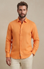 orange linen long-sleeve shirt